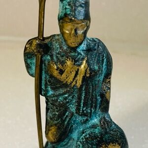 Bronze Minerva Athena Goddess Statue Figurine